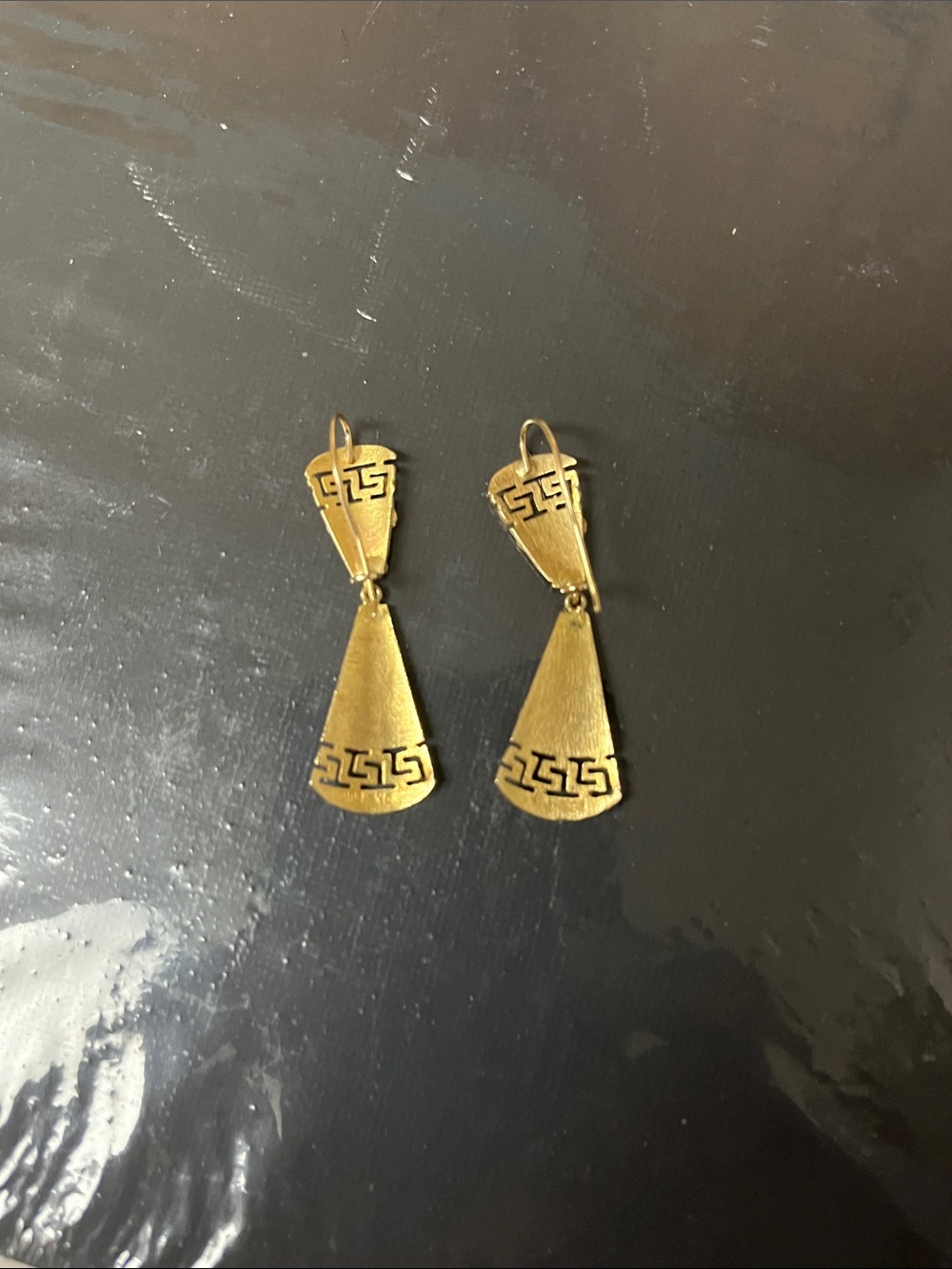 14 Kt Gold Drop Earrings - Picture 2 of 5